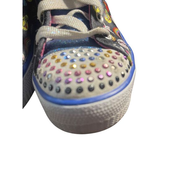 Skechers Girls Multicolor Twinkle Toes Light-Up Emoji High Top Sneakers Size 2 - Picture 6 of 15